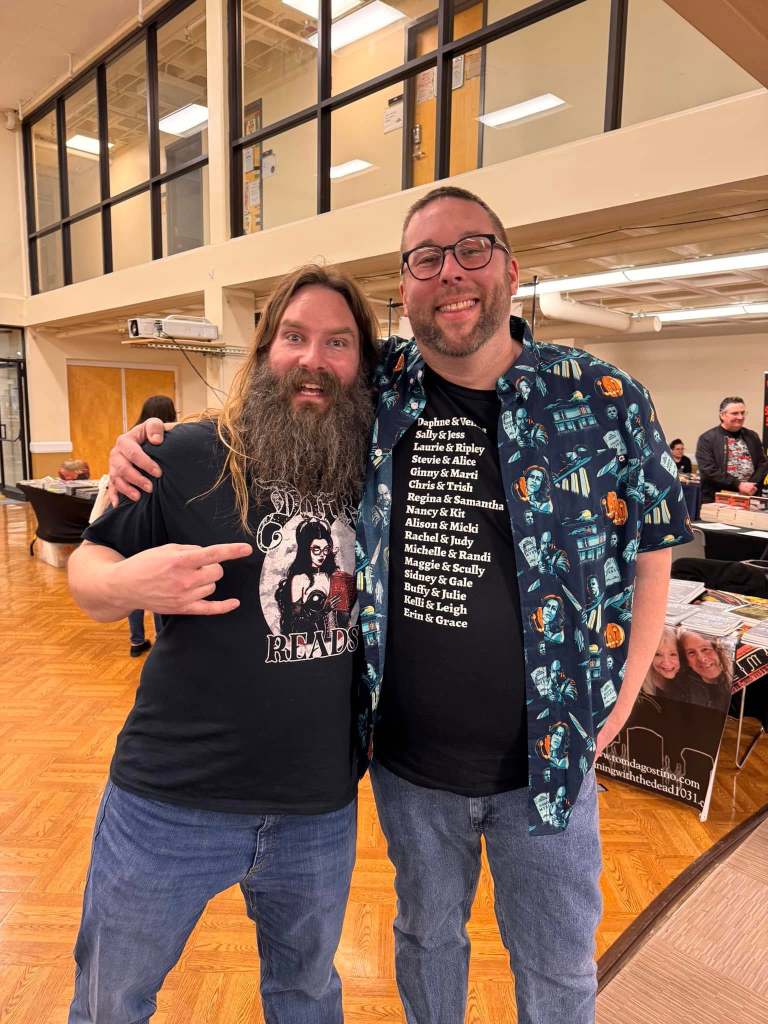 Matt Forgit and Josh Dahlin, owner of Horror Depot. 